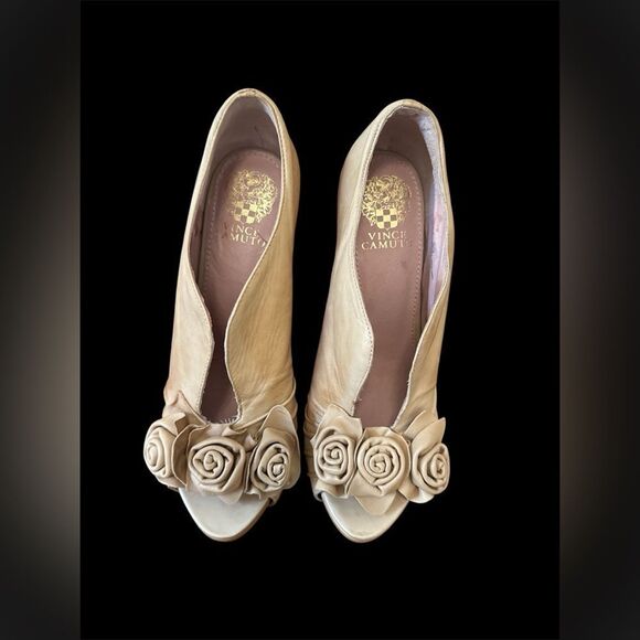 Vince Camuto Heels with Floral Detail - Picture 1 of 5